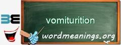 WordMeaning blackboard for vomiturition